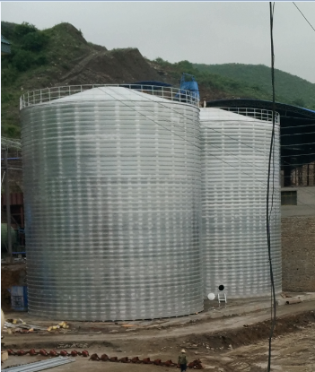 青松路街道粮食钢板仓的安装全过程不用热焊接